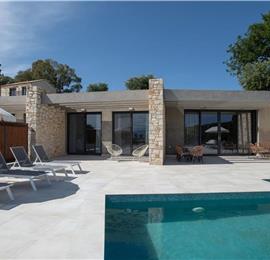 3 bedroom villa with pool & sea view, near Acharavi, sleeps 6